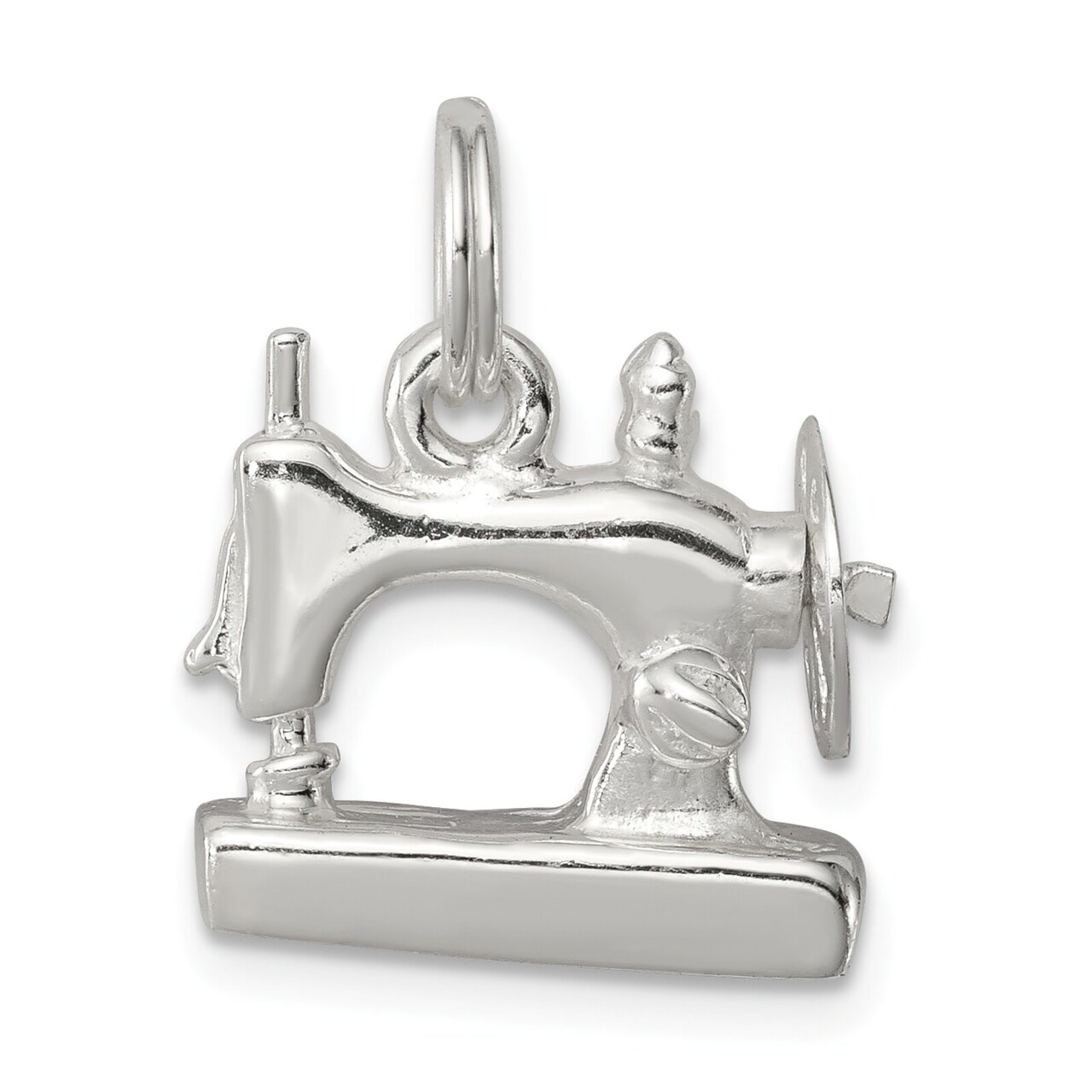 Sterling Silver Sewing Machine Charm Pendant Jewelry 14mm x 17mm